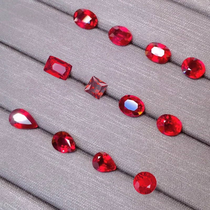 Wholesale Premium Selection Ruby Stone Glow Under UV Test Pigeon Blood Ruby Gem for Jewelry Making/Collection Chic Stone