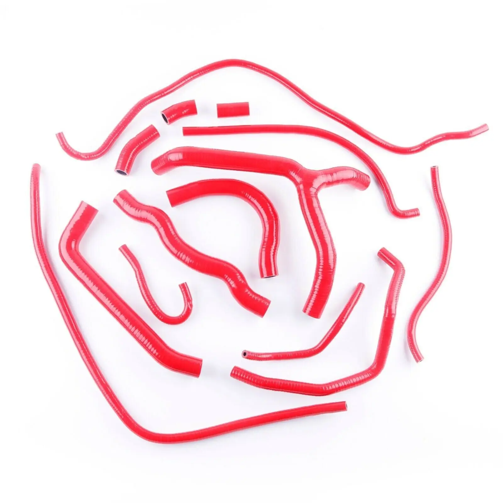 FOR HONDA VFR 800 FI VTEC 2002-2014 COOLANT SILICONE RADIATOR HOSES 14 PCS (Y-KIT)（3 -PLY Hose ）