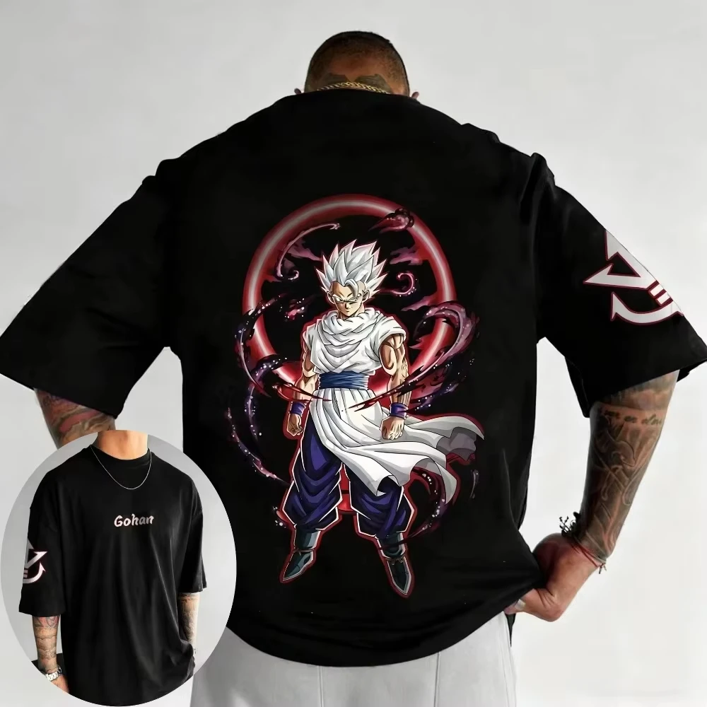 Dragon Ball Anime Gohan Bedrucktes T-Shirt Herren- und Damen-T-Shirt Herren-Top-Sport-T-Shirt 2026 Sommer Neues T-Shirt