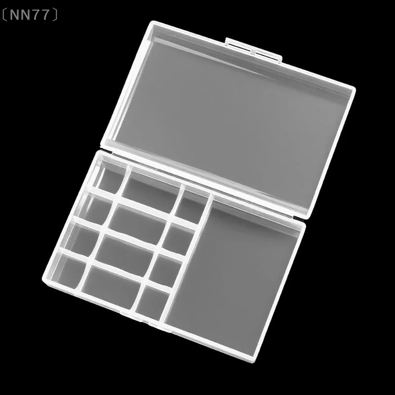〔NN77〕1Pcs Universal AA Battery Storage Box Transparent Plastic Battery And 4-in-1 Charging Cable Organizer Case〔W7〕