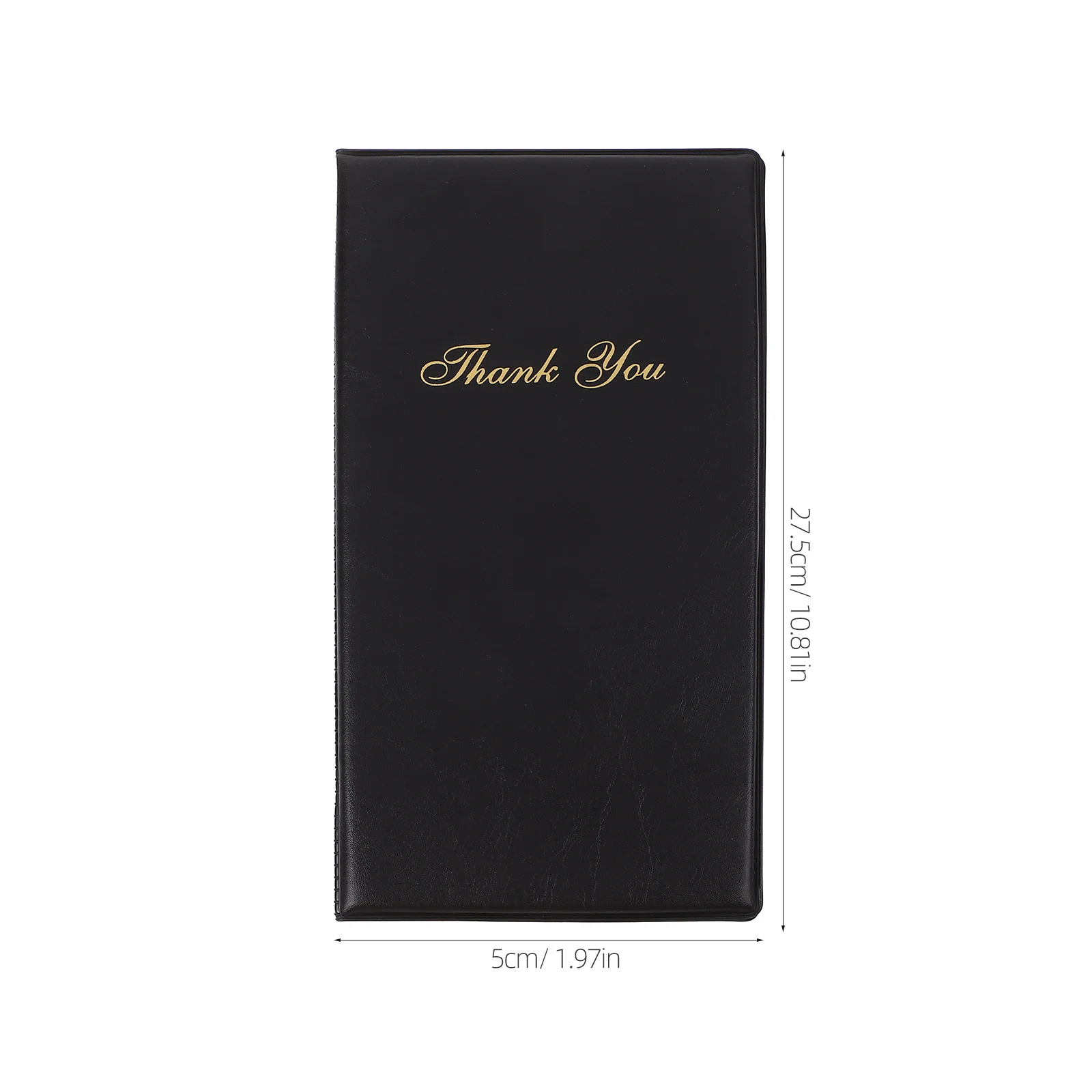 Livro de verificação de hóspedes para servidores, suporte de checklord de servidor de grande capacidade com nota de agradecimento, livro de serviço de restaurante elegante para