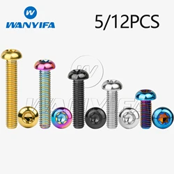 Wanyifa Titanium Bolt M6x10 15 20 25 30 35mm Half Round T30 Torx Head Pitch 1.0mm Screws for Bike Motorcycle Car Refit 5/12PCS