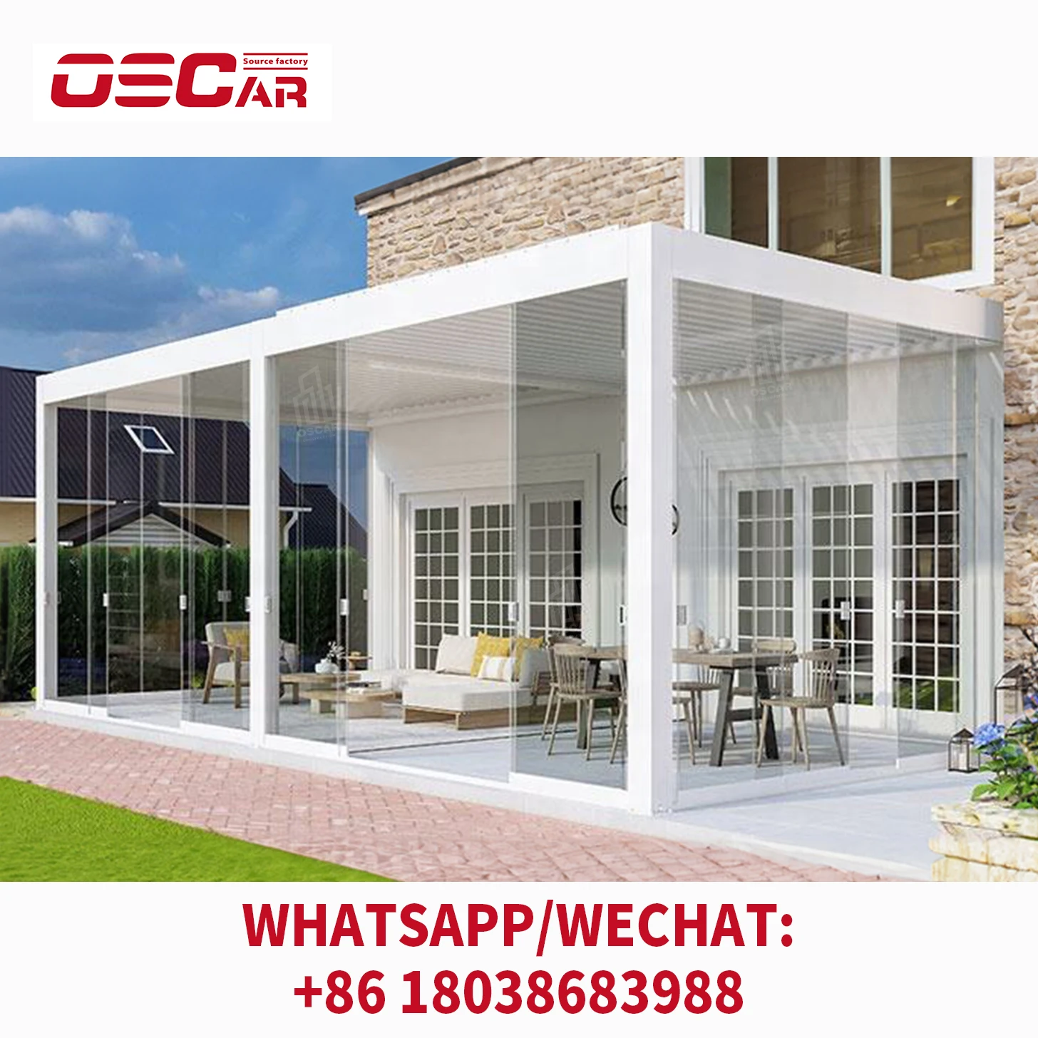 Aluminium Opening Louvered Roof Garden Pergola Houses Veranda Roof Customized Winter Garden Pavilion Pergola Gazebo