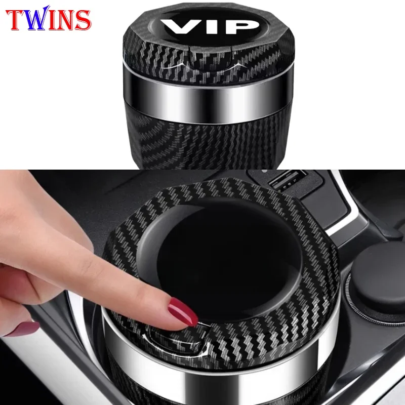 Car Ashtray Carbon Fiber Portable Ashtray Fit for JETOUR Traveler T2 2023-2024Car Interior Modification Accessories