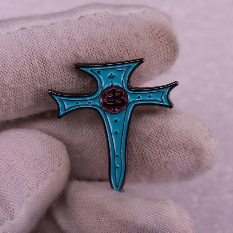 Perfect Quality Classic Fantasy Film Vampire Hunters Enamel Pins Custom Cross Book Lapel Badges Jewelry Gifts For Kids Wholesale