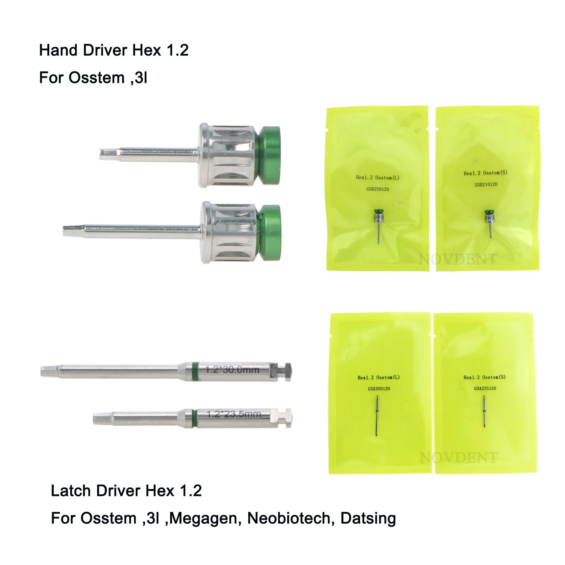 Dental Implant Torque Wrench Ratchet Screwdriver Hand Driver Latch Deiver Universal Screw Drivers Instrument Tools Hex1.2 Osstem