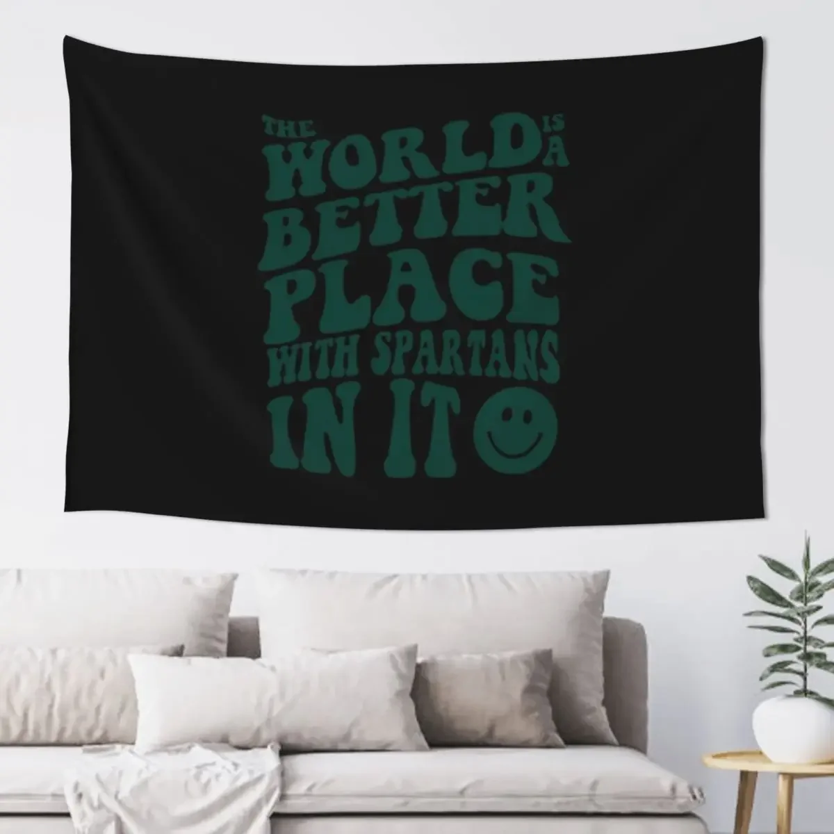 

The World is a Better Place With Spartans In It Tapestry Home Decorations Decorations For Room Tapestry