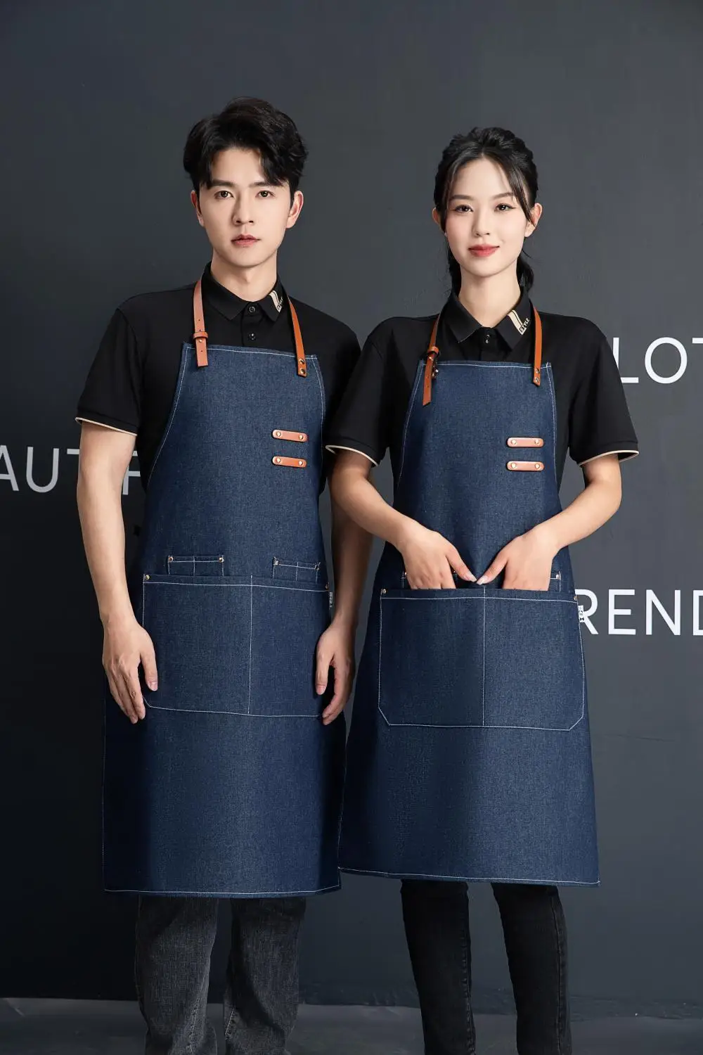 Customized your logo  new fashion casual men and women thickened canvas apron N12