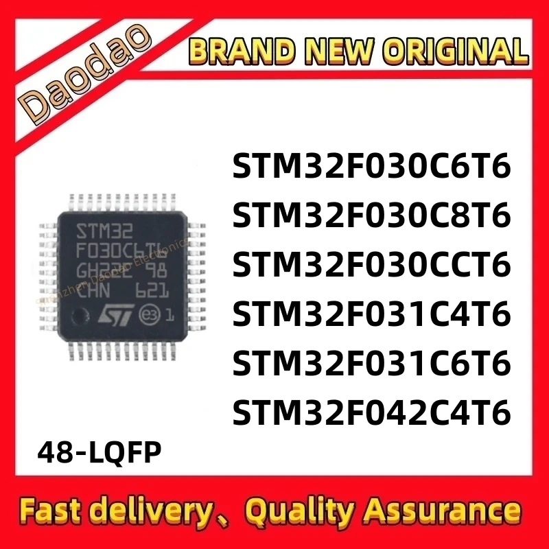 

Quality New STM32F030C6T6 STM32F030C8T6 STM32F030CCT6 STM32F031C4T6 STM32F042C4T6 STM32F IC MCU chip 48-LQFP