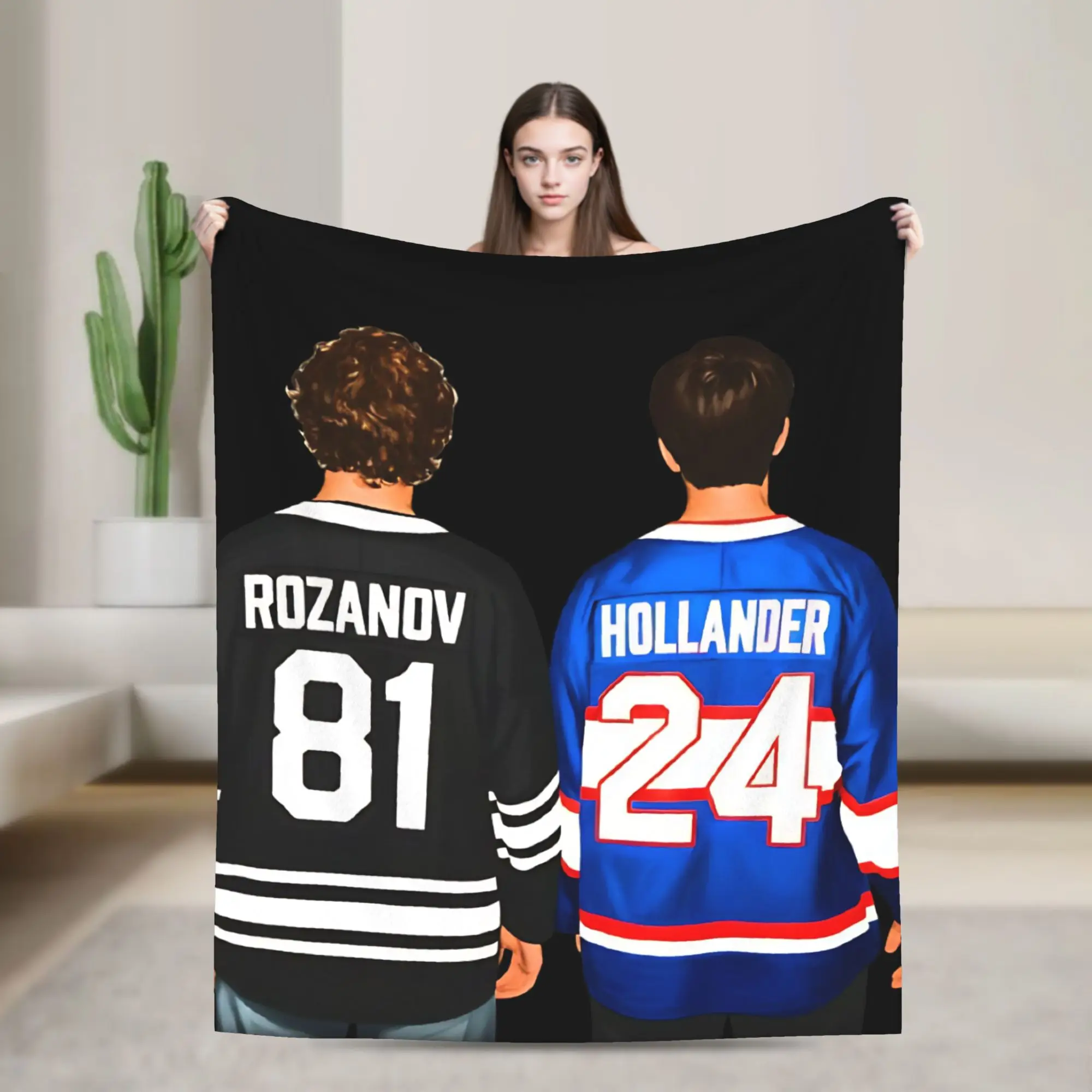 Heated Rivalry  Flannel Throw Blankets Shane Ilya Number 24 81 Blanket for Sofa Car Lightweight Thin Bedroom Quilt,
