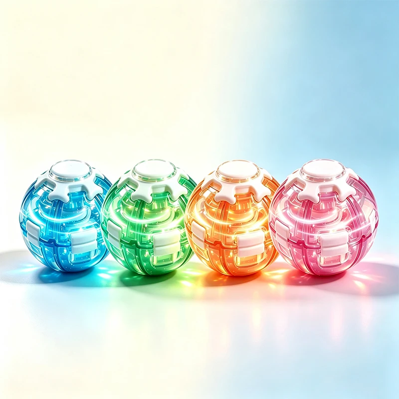 3D LED Magic Press To Fingertip Rotating Ball Stress Relieving Ball ADHD Focus Quiet Cool Gadgets Unique Gifts For Adults