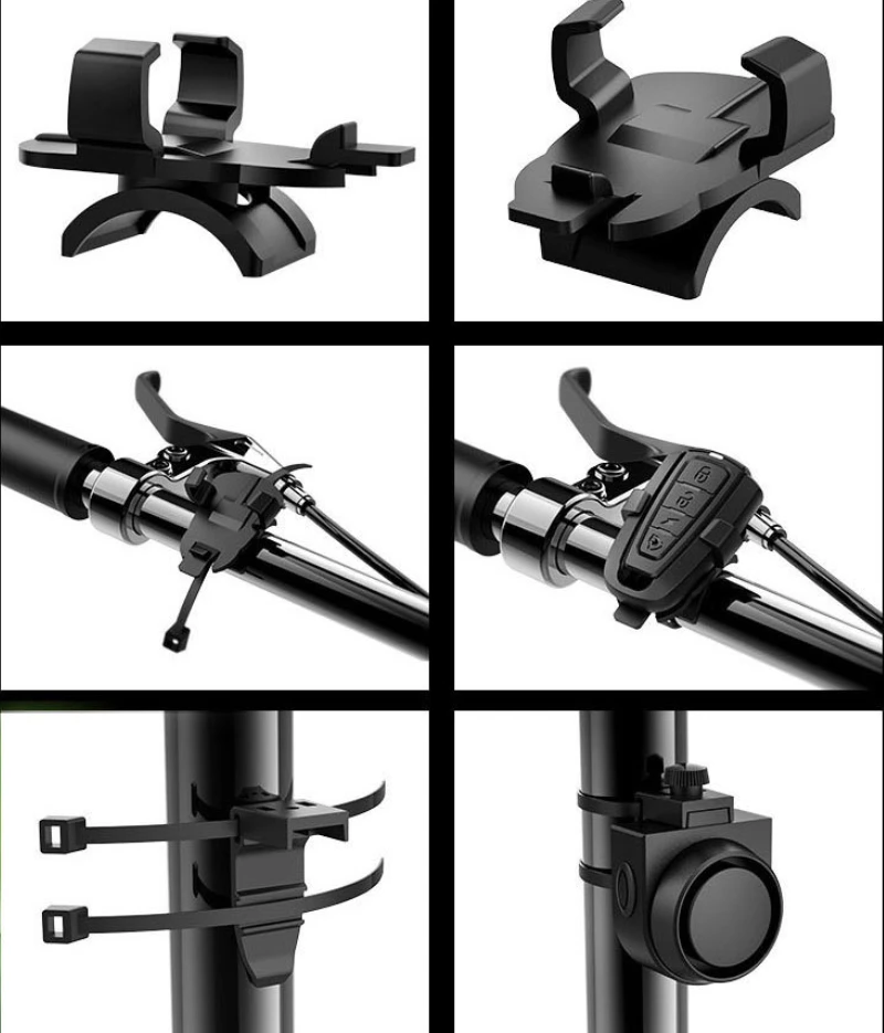 جرس إنذار للدراجة مضاد للسرقة، جهاز تحكم عن بعد لاسلكي ذكي، قابل لإعادة الشحن، عمر بطارية طويل جدًا، معدات ركوب الدراجات قابلة للتعديل