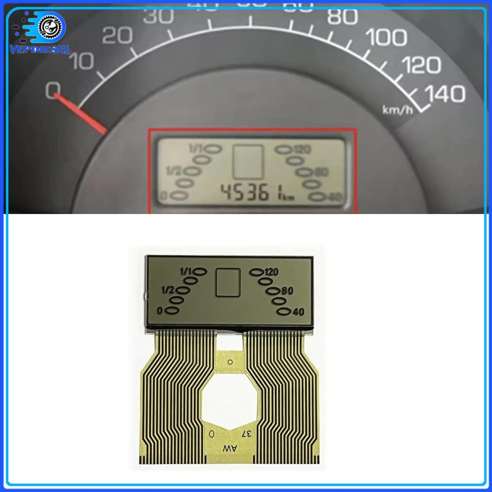 

Dashboard LCD Display For Smart Fortwo 450 Instrument Cluster 1998-2007 110008872002 MCC001184V015 110008872003 MCC001184V016