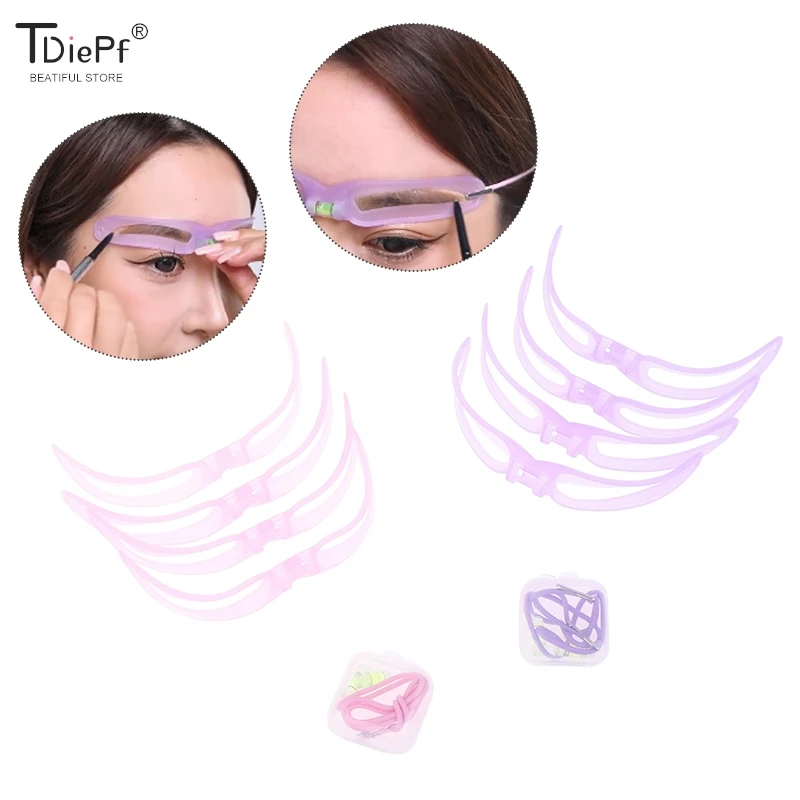 12PCS/8 Pairs Different Hot Sale Women Eyebrow Stencil Kit Reusable Eyebrow Grooming Stencil Card Shaping Template Makeup Tools