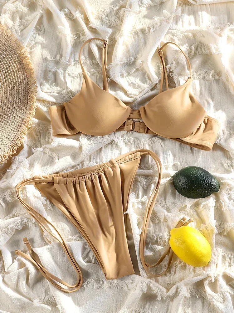 Print bikini's luipaard badpak dames bandage bikini set 2025 string badpak sexy badpak micro strings strandkleding