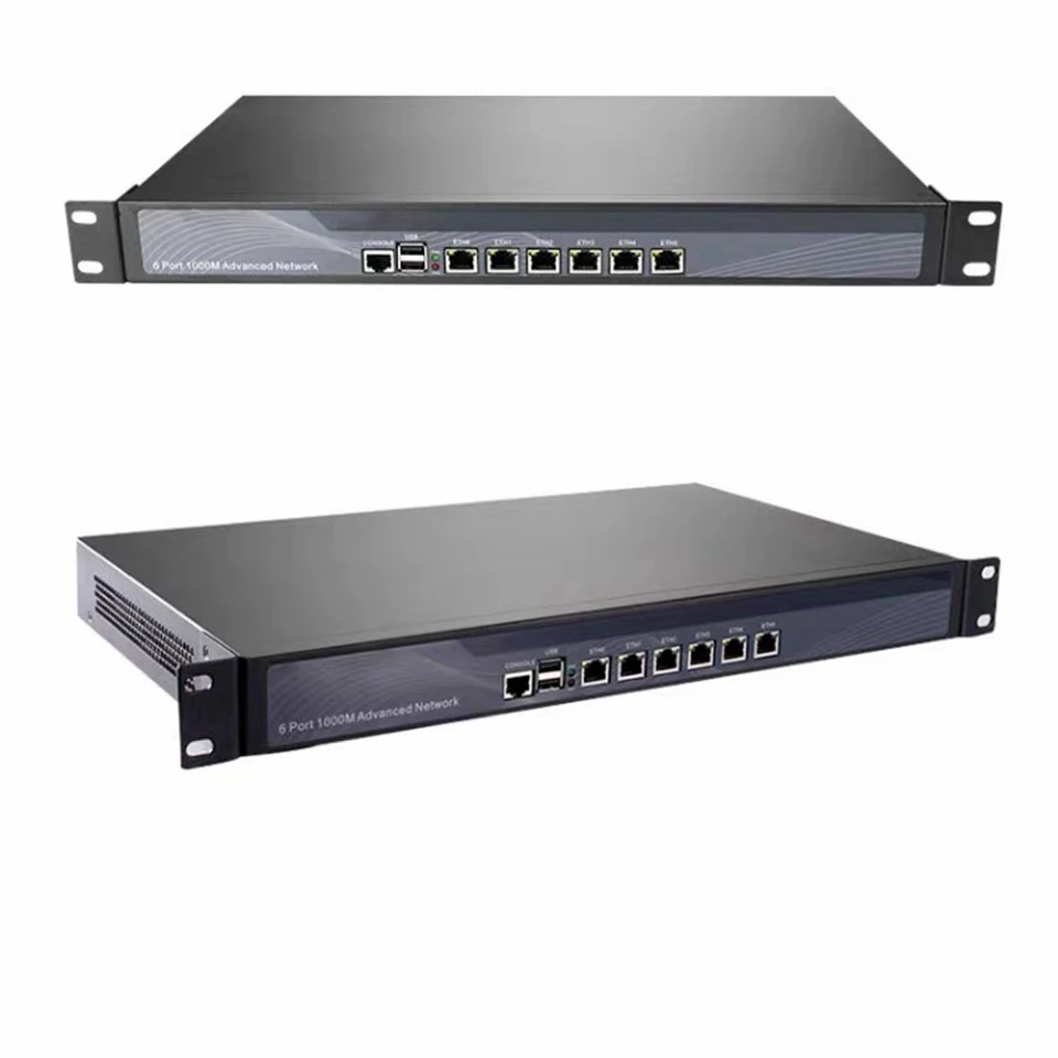 

Fanless Rackmount 1U Server Case Atom Core I3 I5 I7 D525 Processor 82583V 6Ethernet PVC Metal PfSense 19inch Chassis Computer