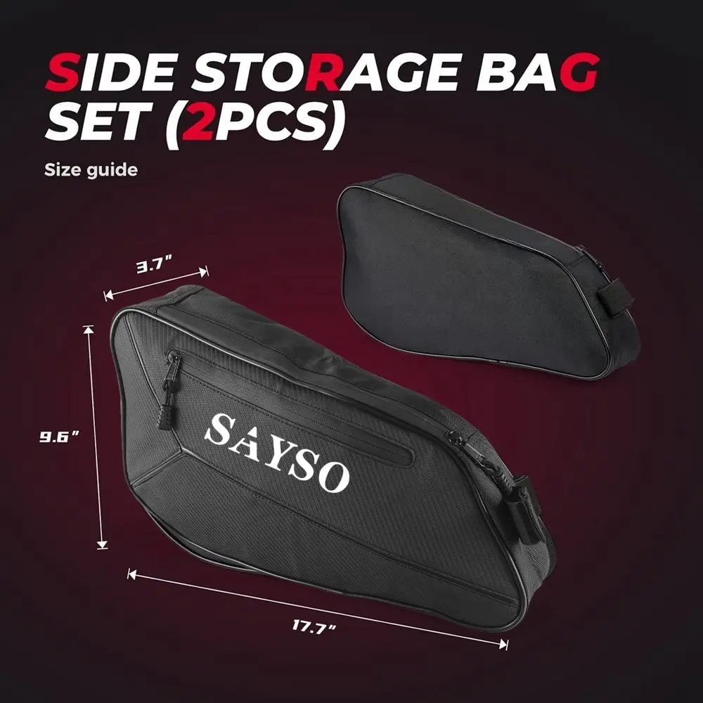 Twill Texture Bags For Polaris Slingshot 2015-2026, Anti-Scratch Twill Weave Texture Bags with Zipper, S SL SLR R GT