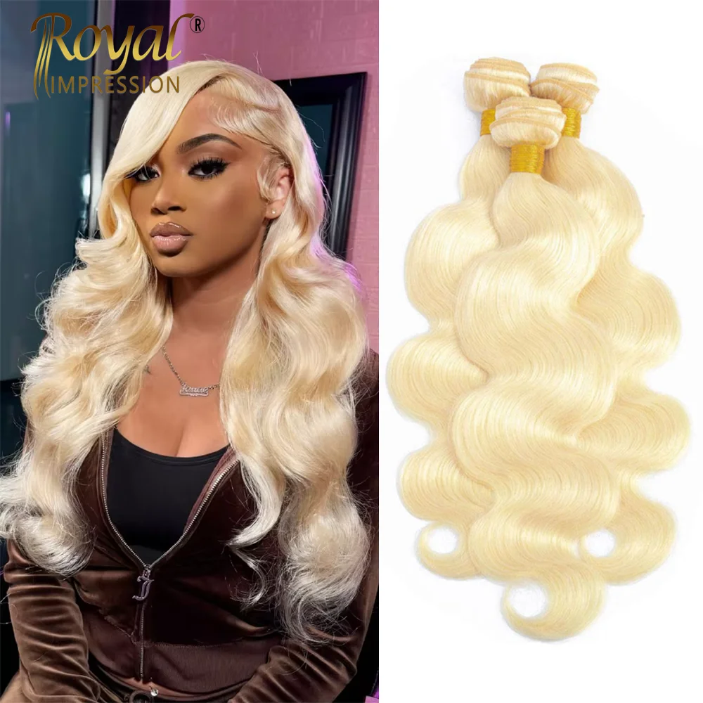 613 Body Wave Blonde Bundles Human Hair 1 3 4 Bundles Wholesale 100% Human Hair Durable Weave Extensions