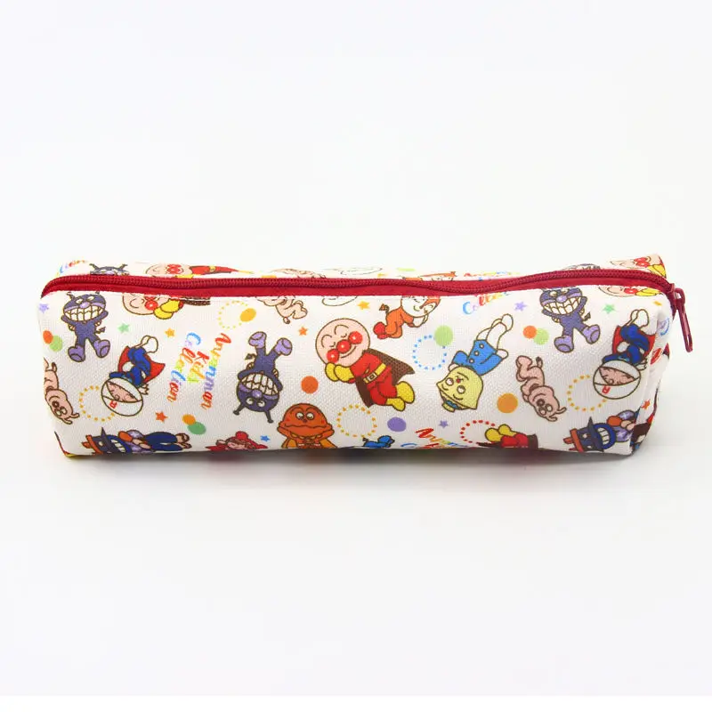 Kawaii Anpanman Baikinman Anime Cartoon Pencil Case Shokupanman Student Stationery Storage Bag Birthday Gift for Boys and Girls