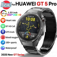 2025 New GT5 PRO Smart Watch Men AMOLED HD Screen Sports Fitness Waterproof Watch Heart Rate BT Calling Smartwatch For HUAWEI