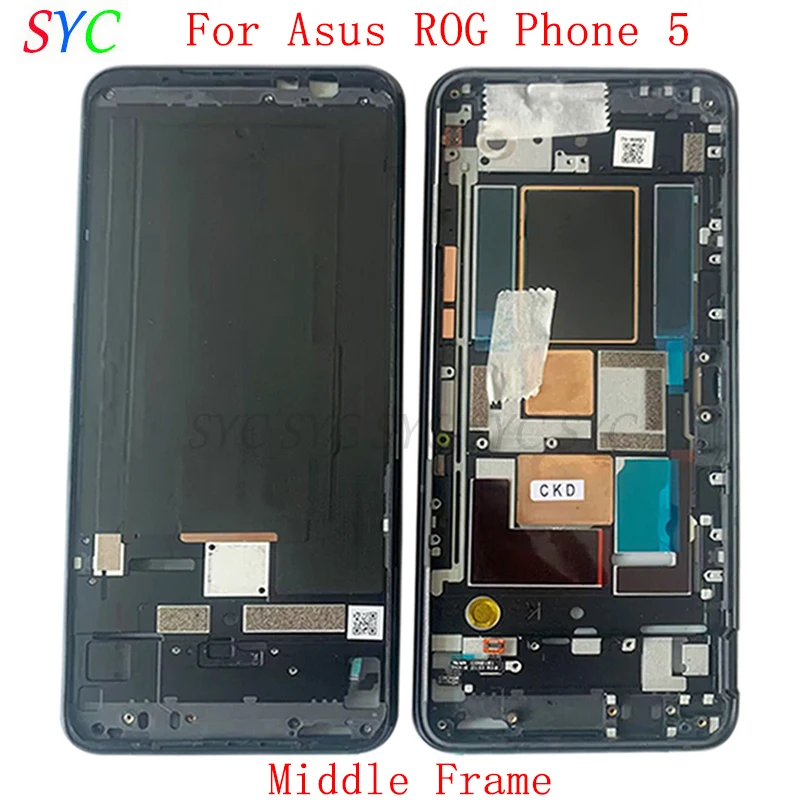 Middle Frame Center Chassis Cover Housing For Asus ROG Phone 5 ZS673KS 5S ZS676KS 5 Pro Phone Metal LCD Frame Repair Parts