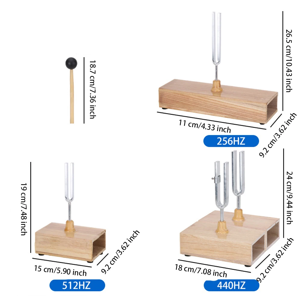 Diapason a frequenza fissa Base in legno forchette audio apprendimento musicale strumento musicale accessori per attrezzature a percussione 512Hz