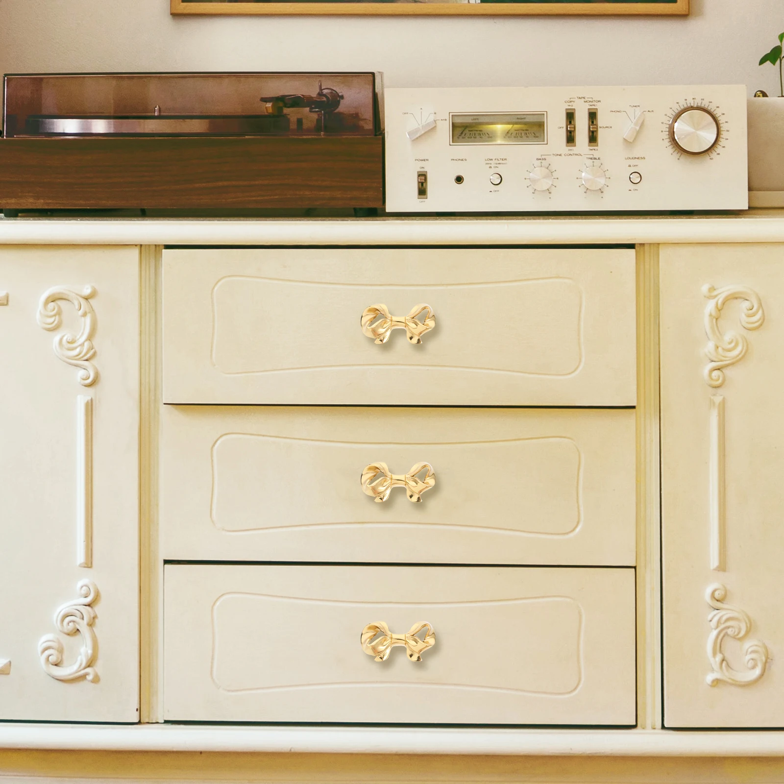 

Brass Butterfly Bow Handle Pulls for Drawer Dresser Cabinet Wardrobe Door Furniture HardwareVintage Style Durable Wear Resistant