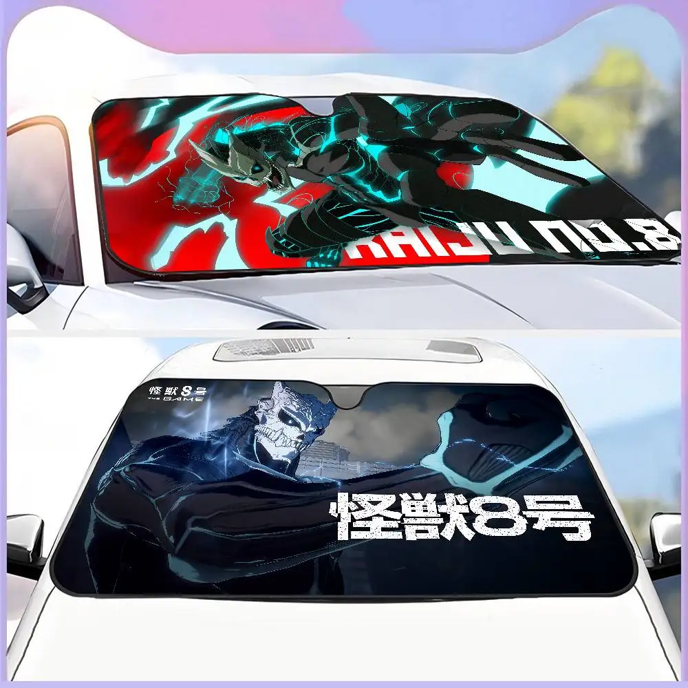 Animation K-Kaiju No.8 Car Solar Protection Heated Windshield Sunshade Car Window Windscreen Cover Sun Shade Auto Sun Visor