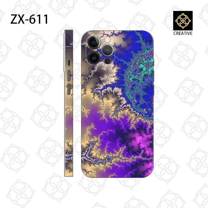 

Colorful Skin Wrap Sticker Back Film For iPhone 15 Pro Max 14 Plus 13 12 Mini Protective Decal Side Frame Back Screen Protector