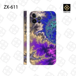 Colorful  Skin Wrap Sticker Back Film For iPhone 15 Pro Max 14 Plus 13 12 Mini Protective Decal Side Frame Back Screen Protector