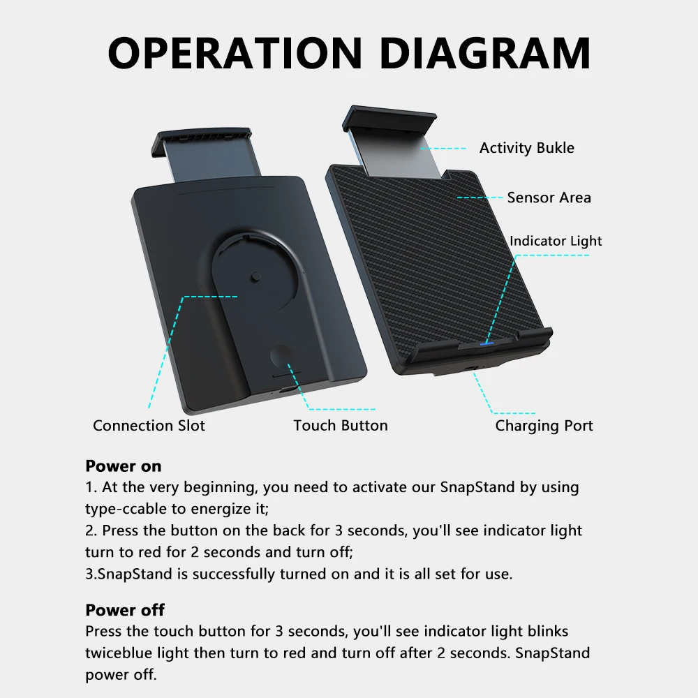 حامل تابلت EMONITA مع مشبك تلسكوبي كهربائي لجهاز iPad Air/ Pro والأجهزة اللوحية، حساس للمس، قابل للتعديل، قابل لإعادة الشحن #6