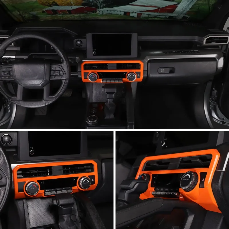 

Для Toyota Tacoma 2024-2026: Красная накладка на панель управления кондиционером из ABS-пластика, аксессуары для интерьера автомобиля