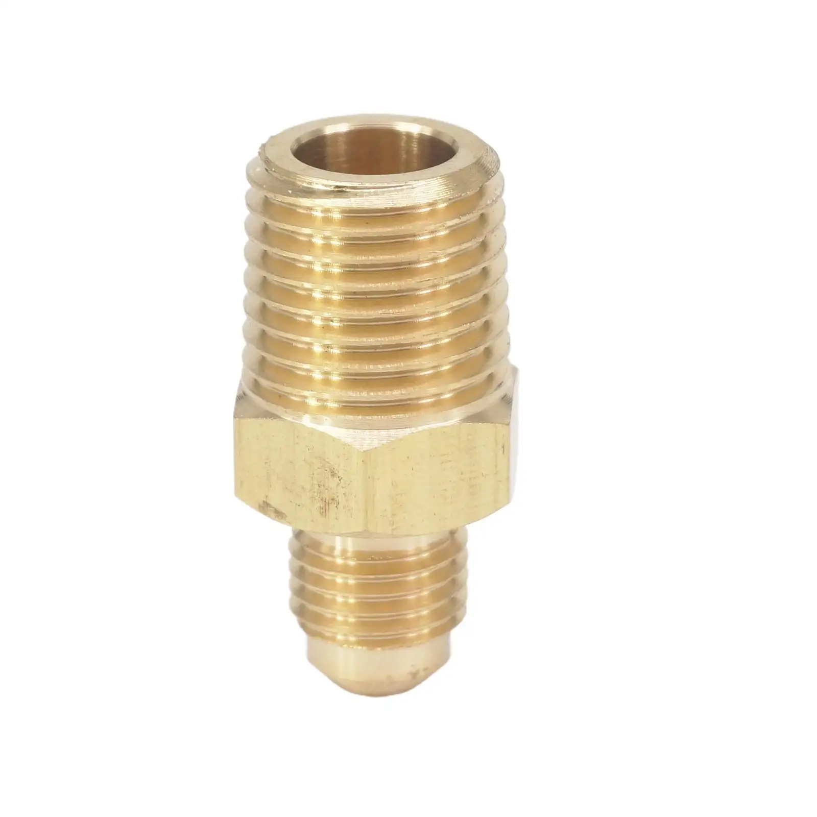 SAE gwint 3/8 "-24 UNF rurka połączeniowa OD 3/16" - 1/4 "NPT męski mosiądz SAE 45 stopni łącznik rurowy adaptery 1000PSI — zdjęcie 3