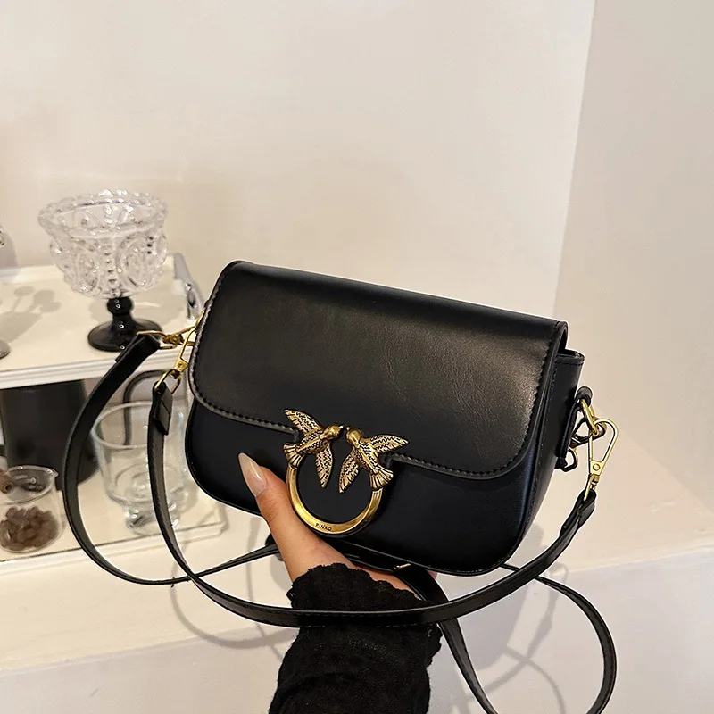 

Новая стильная однотонная женская сумка через плечо, дизайнерские детали Paris Trend для создания, полная очаровательной женской сумки