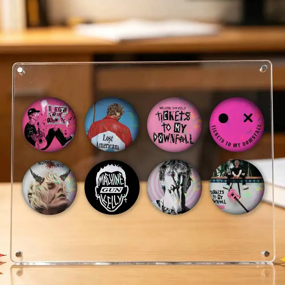 Singer M-Machine Gun Kelly MGK New Brooches Soft Button Pin Funny Silly Gnarpy On A Skateboard Meme Badge Gamer Collection Gifts