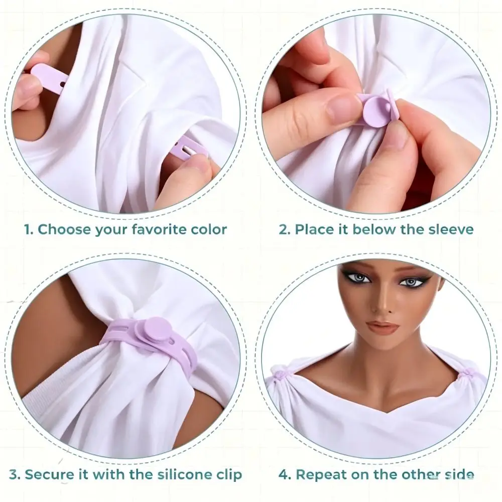 12PCS Soft Silicone Softball Sleeve Holders Adjustable Flexible Shirt Sleeve Holders Colorfast Easy To Clean Sleeve Cuff Holders