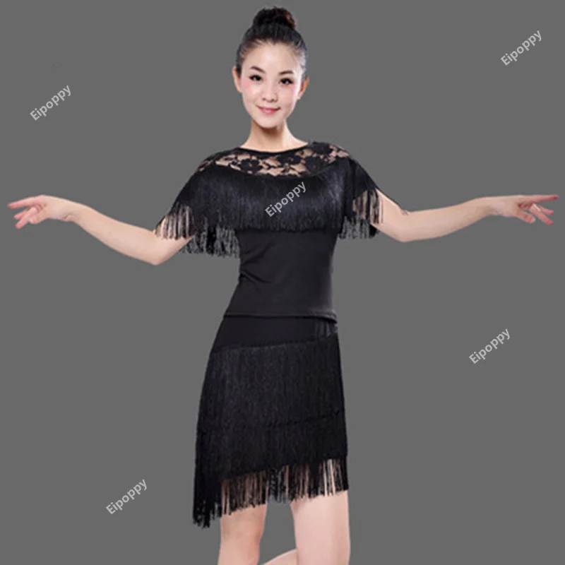 

Fringe Latin Dance Dress Women Tango Dress Salsa Rumba Modern Dance Costumes Great Gatsby Dress Flapper Vintage Party