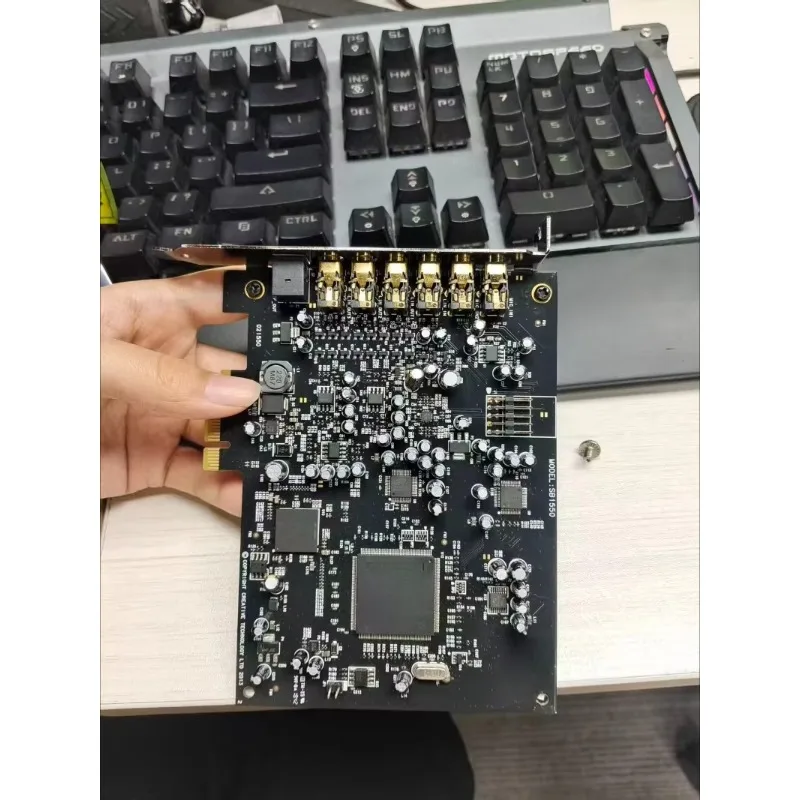 RX SB1550 7.1 Channel PCIE Internal Sound Card, Independent Small Slot Audio Card for Karaoke, Live Streaming & Gaming