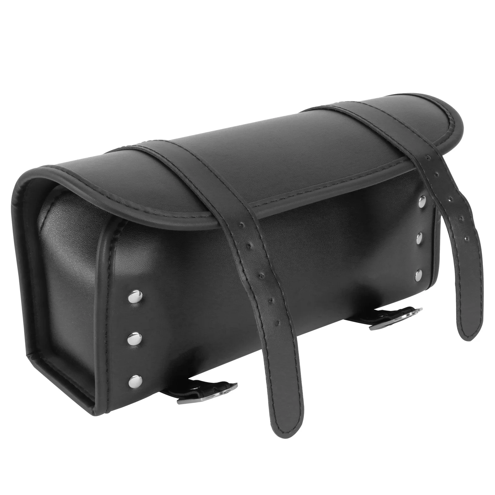 

Bike Pack Motorbike Handlebar Hanging Bag Black Metal Button Durable Lightweight Storage Riding Hiking Travel