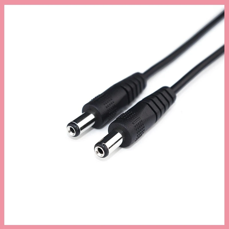 0.25m/0.5m/1m/2m DC Power Cable Plug 5.5 x 2.1mm Male To Male CCTV Adapter Connector Cable 12V Power Extension Cords B6