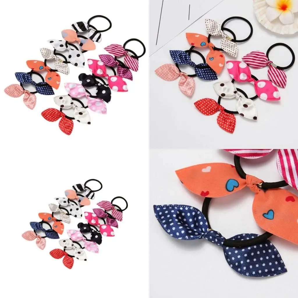 

39BB Woman Lovely Scrunchies Hair Tie Rope Dot Elastic Hair Accessory