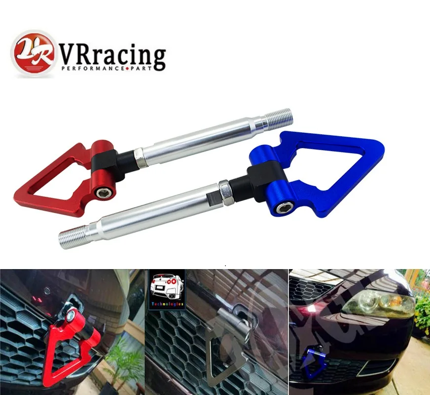 VR RACING - Billet Aluminum Tow Hook Front&Rear Triangle Ring Towing Hook For Toyota GT86 Scion FRS BRZ 13-15 VR019