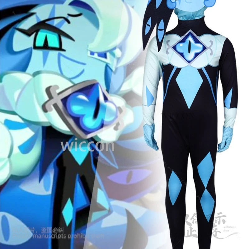 Shadow Milk Cookie Costume Cosplay Anime Cookie Run: Kingdom Tuta Maschera Peluche Bambola Cosplay Adulto Bambini Vestito Festa di Halloween
