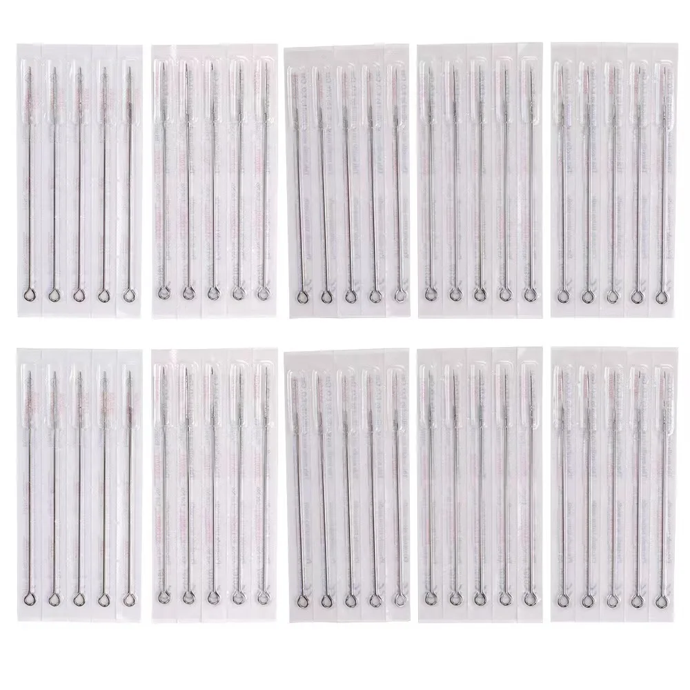 50pcs,Tattoo needles mixed with 3RL 5RL 7RL 5M1 7m1 disposable disinfectant tattoo needles, used for tattoo machines