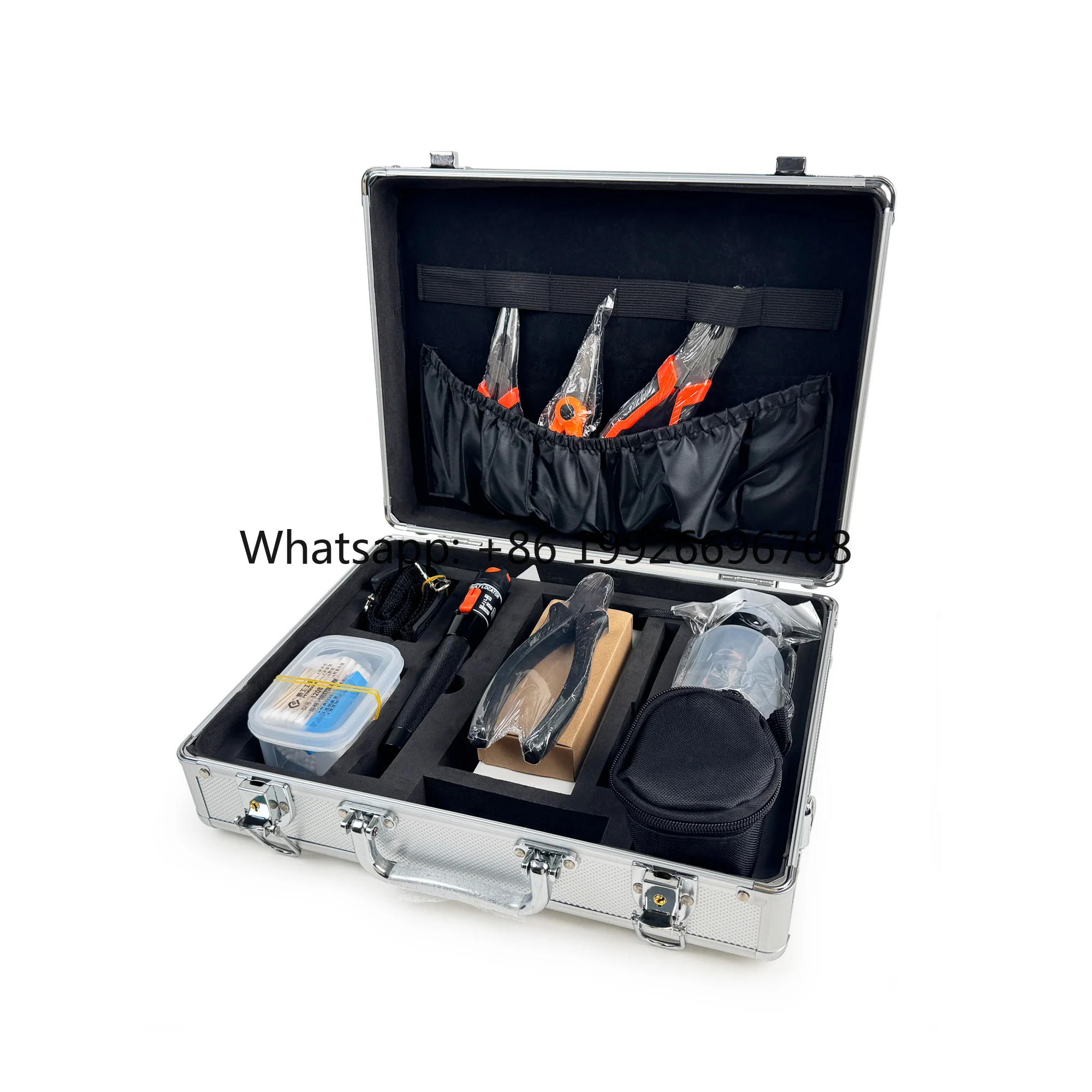 Fiber Optic Tool Box 10KM VFL Fiber Cleaver Power Meter FTTH Cold Splicing Kit Bag Fiber Optic Tool Kit Optical