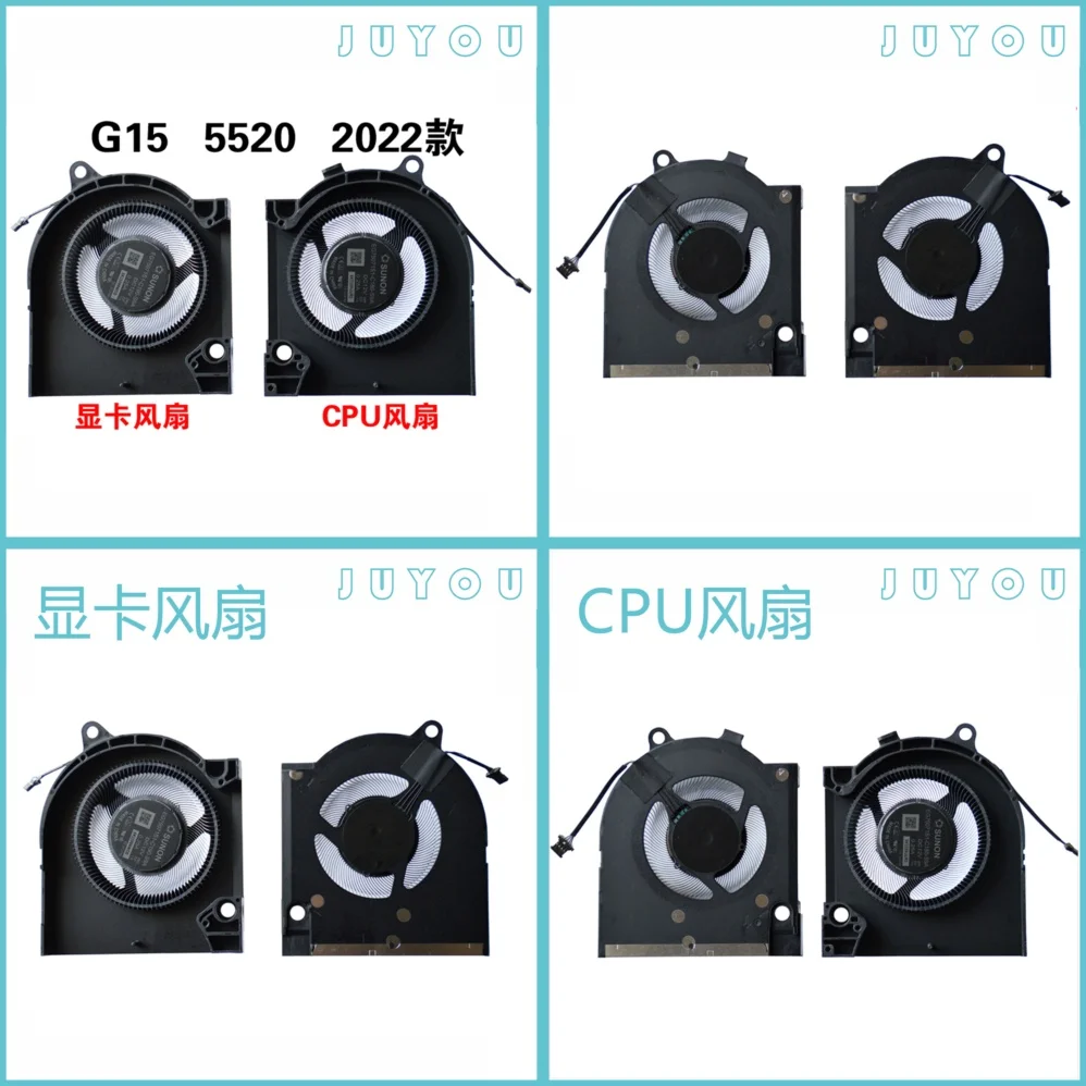 

Replacement Cooling Fan for Dell G15 5520 5525 2022 G16 7620 Laptop Fans High Performance Quiet CPU Cooler Compatible with