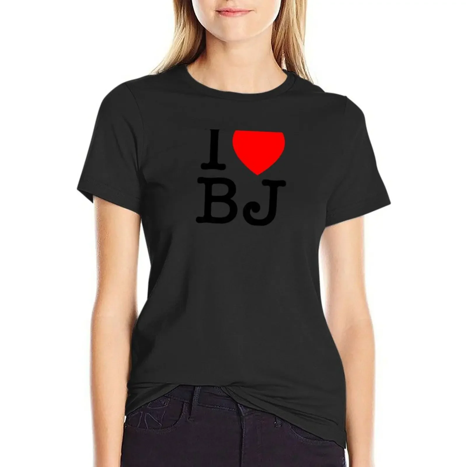 

I Heart BJ (BENIN) T-Shirt summer tops anime customizeds sports fans t shirt Women
