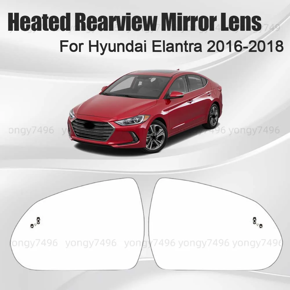 

Car Wide Angle Heated Rearview Mirror Lens For Hyundai Elantra 2016 2017 2018 Cars Accessories Replace Mirrored Glass Upgrade