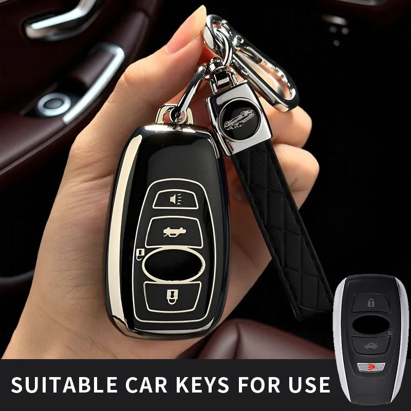 

Чехол для автомобильного смарт-ключа из ТПУ для Subaru WRX XV Crosstrek Legacy BRZ Forester Impreza STi Outback 2015-2019 Держатель корпуса