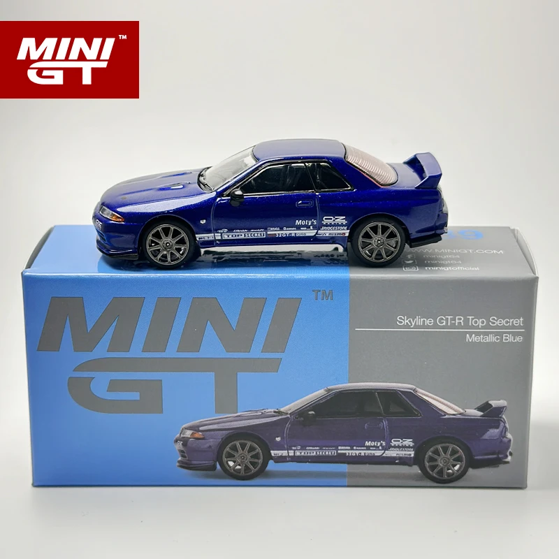 MINIGT 1:64 Skyline GTR R32 Blue Car Model 589